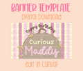 Digital download | Edit in Canva | Girly monkey birthday template