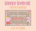 Digital download | Edit in Canva | Princess piggy birthday template