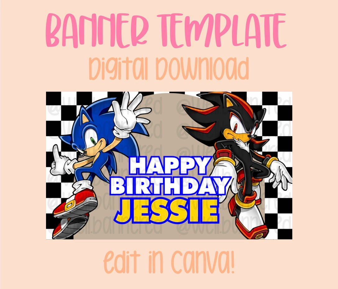 Digital download | Edit in Canva | Hedgehog birthday template
