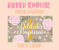 Digital download | Edit in Canva | Rose baptism template