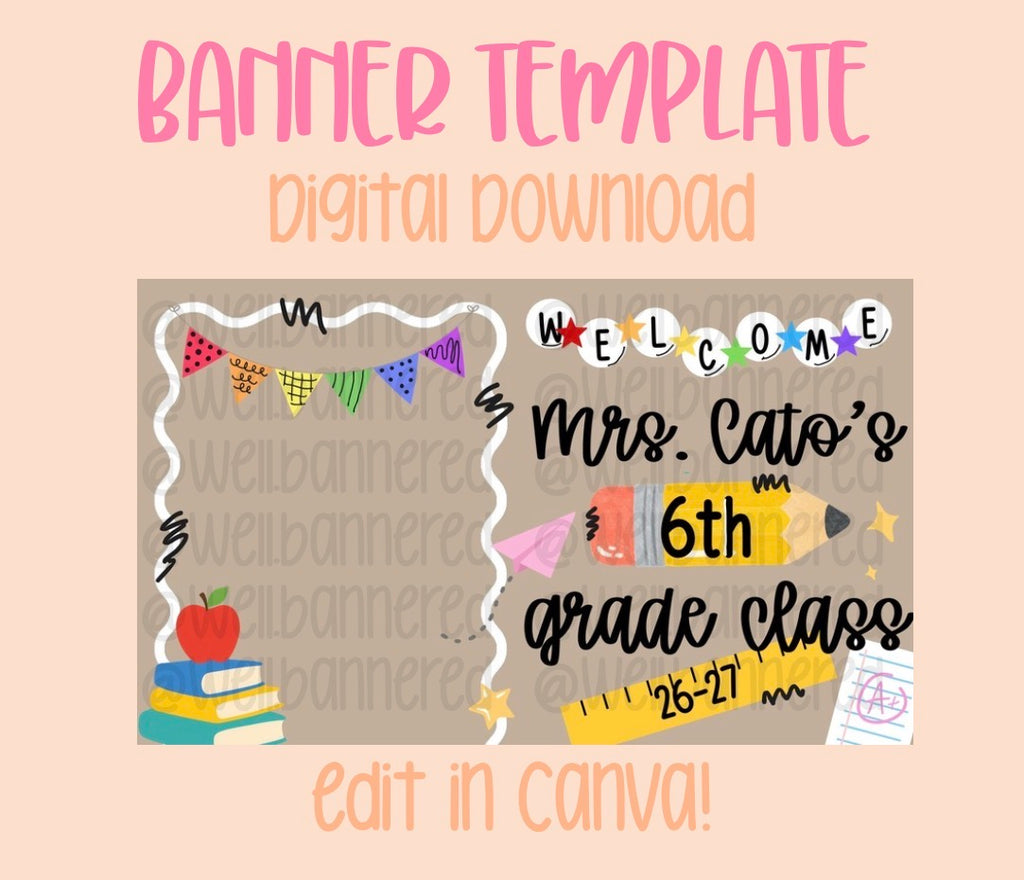 Digital download | Edit in Canva | Teacher’s classroom template