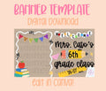 Digital download | Edit in Canva | Teacher’s classroom template
