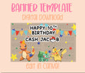 Digital download | Edit in Canva | Pocket Monster birthday template