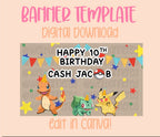 Digital download | Edit in Canva | Pocket Monster birthday template