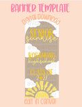 Digital download | Edit in Canva | Arch senior sunrise template