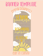 Digital download | Edit in Canva | Arch senior sunrise template