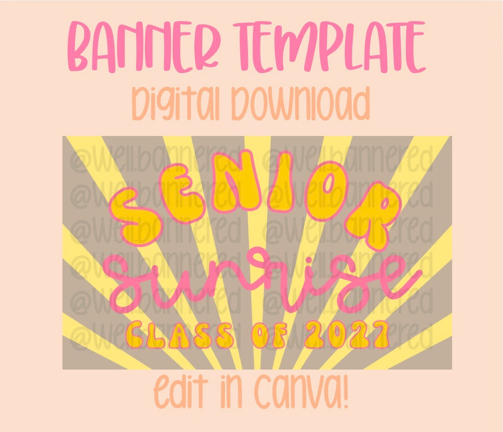 Digital download | Edit in Canva | Senior Sunrise template