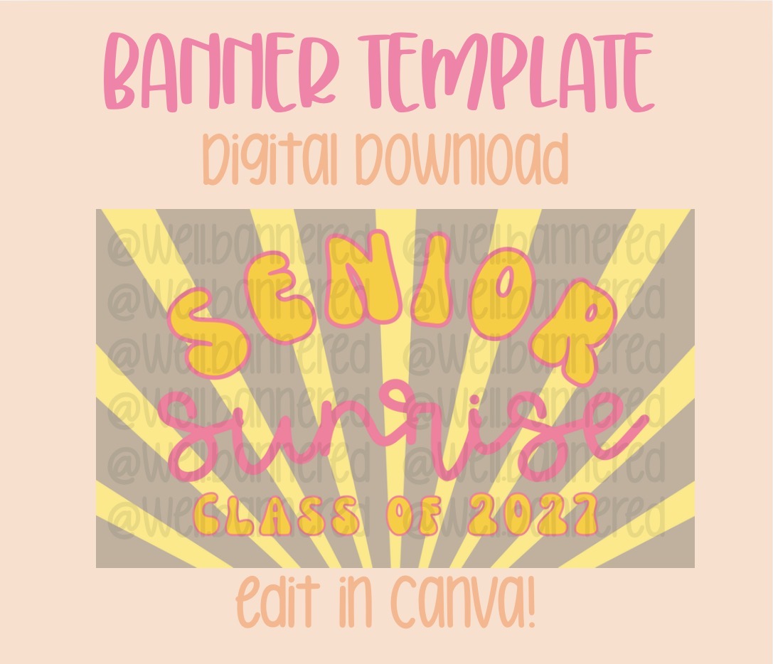 Digital download | Edit in Canva | Senior Sunrise template