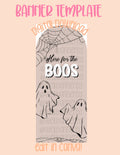Digital download | Edit in Canva | Arched banner | Ghost Halloween template