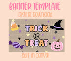 Digital download | Edit in Canva | Trick or treat Halloween template
